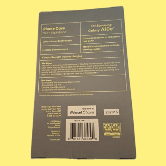 Phone Case with Metal Kickstand for Samsung Galaxy A10e - Picture 8 of 8